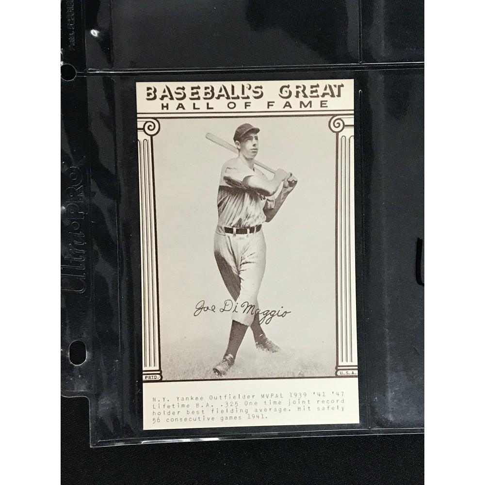 Baseball Hof Postcard Joe Dimaggio (1 of 2)