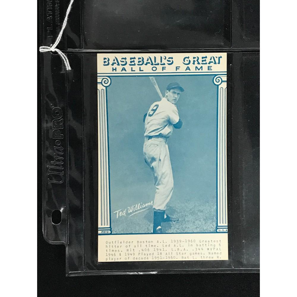 Baseball Hof Postcard Ted Williams (1 of 2)