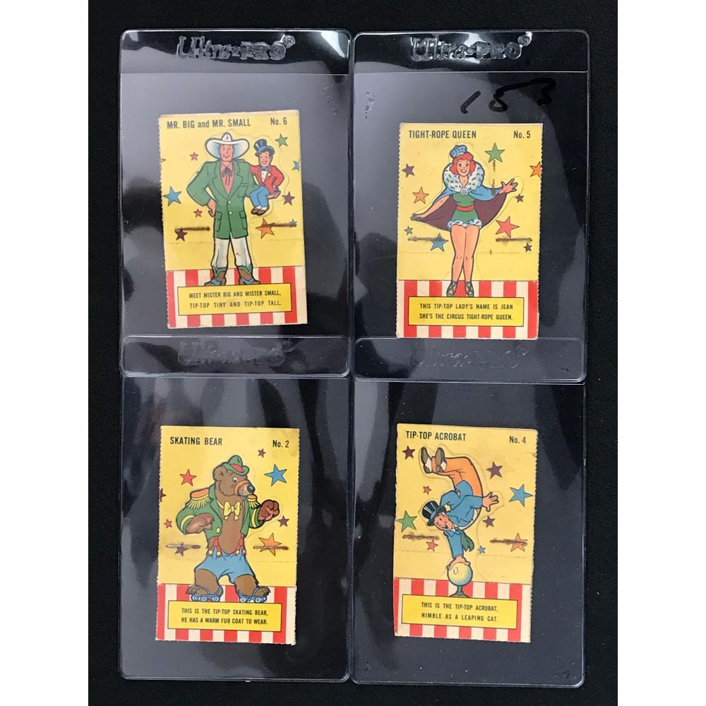 4 1954 Tip Top Bread Circus Cards (1 of 2)