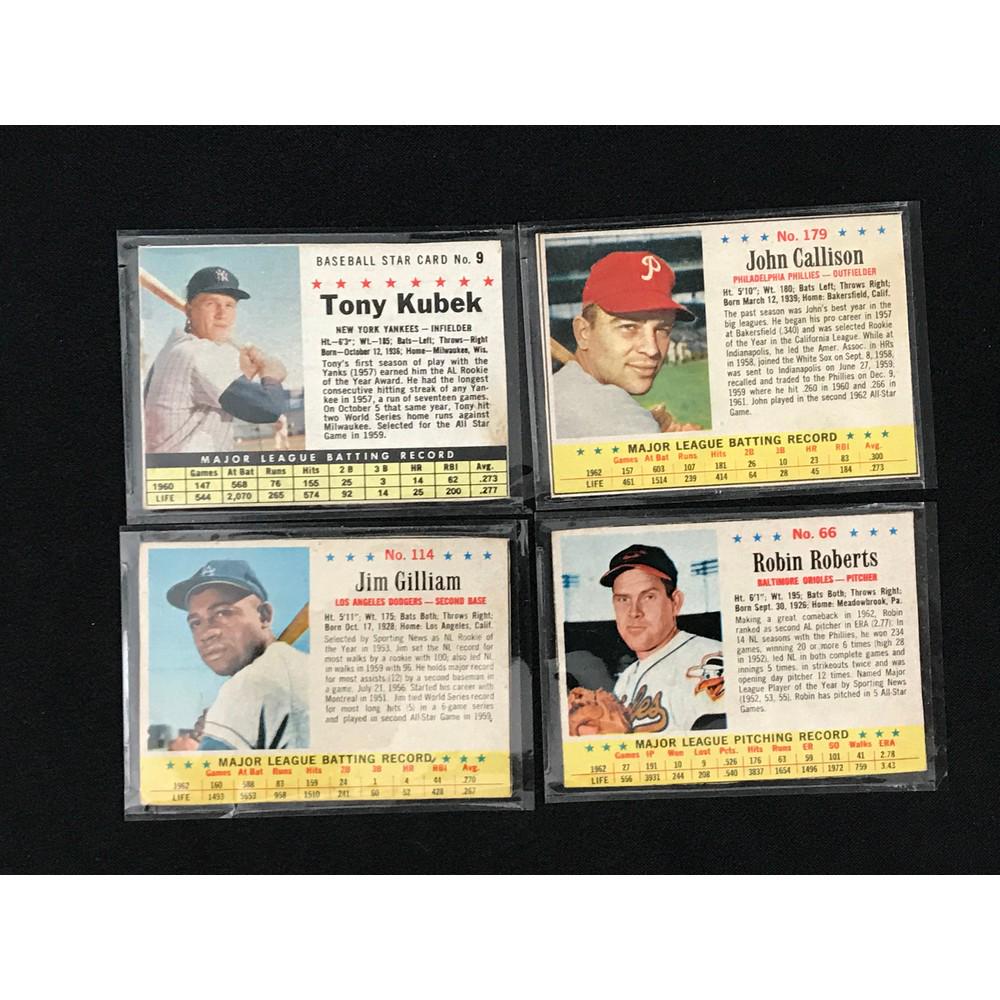 4 1963 Post Cereal Cards With Stars (1 of 2)