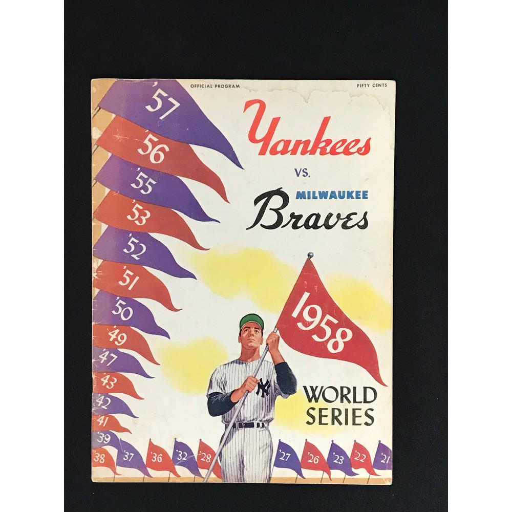 1958 Yankees Vs. Braves World Series Program (1 of 2)