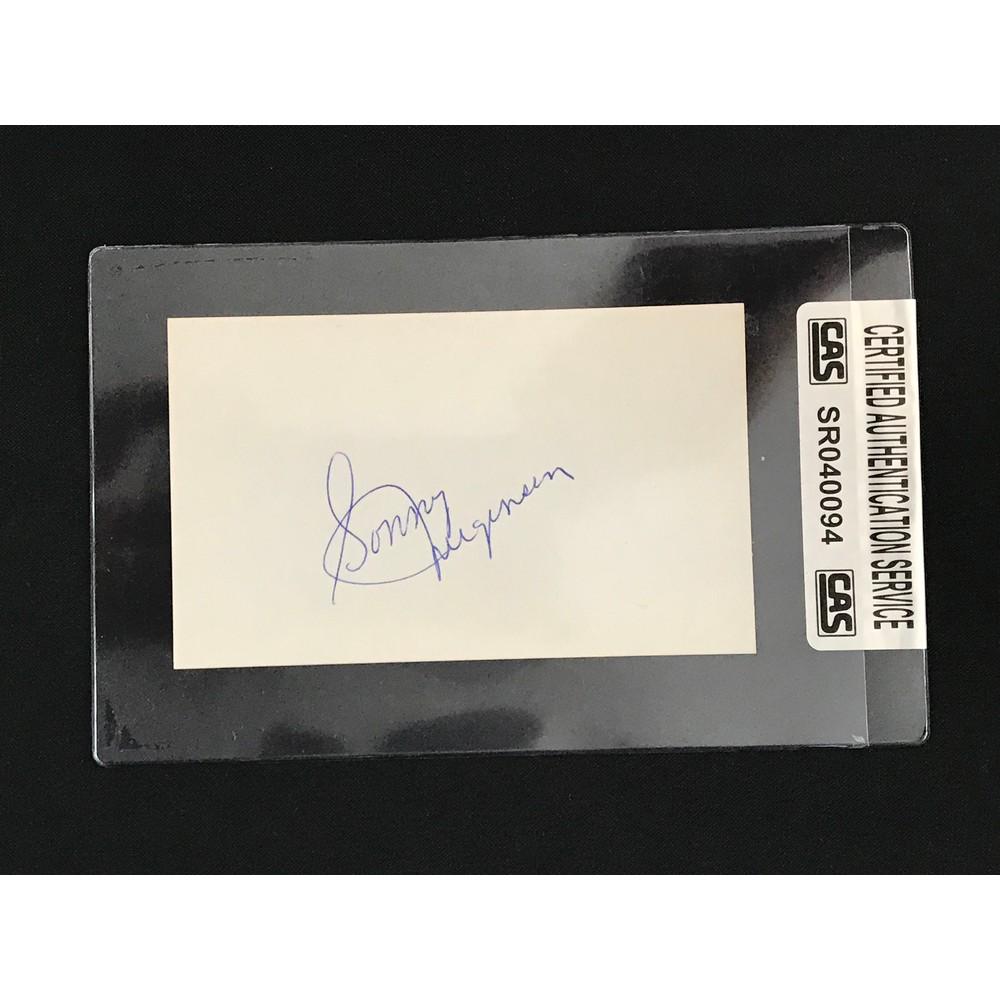 Sonny Jurgensen Signed Index Card Cas Coa (1 of 2)