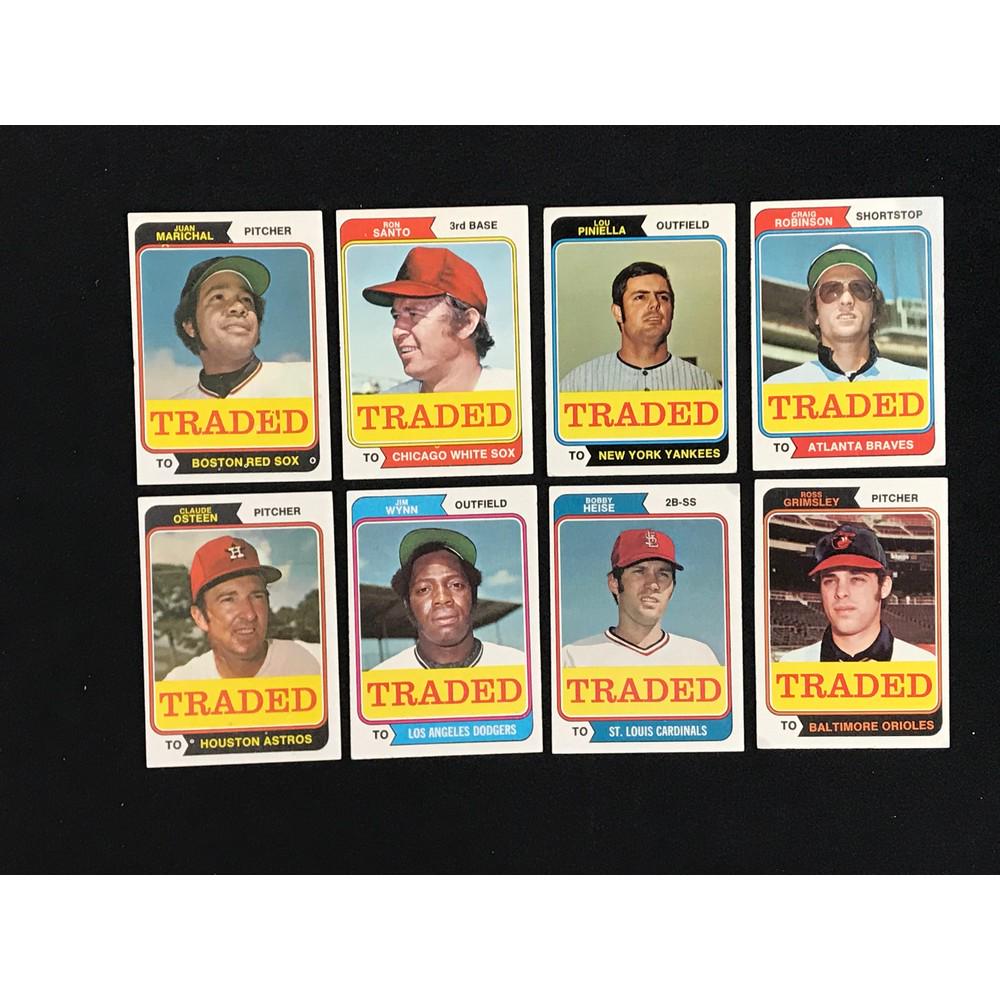 75 1974 Topps Traded Baseball Cards (1 of 2)