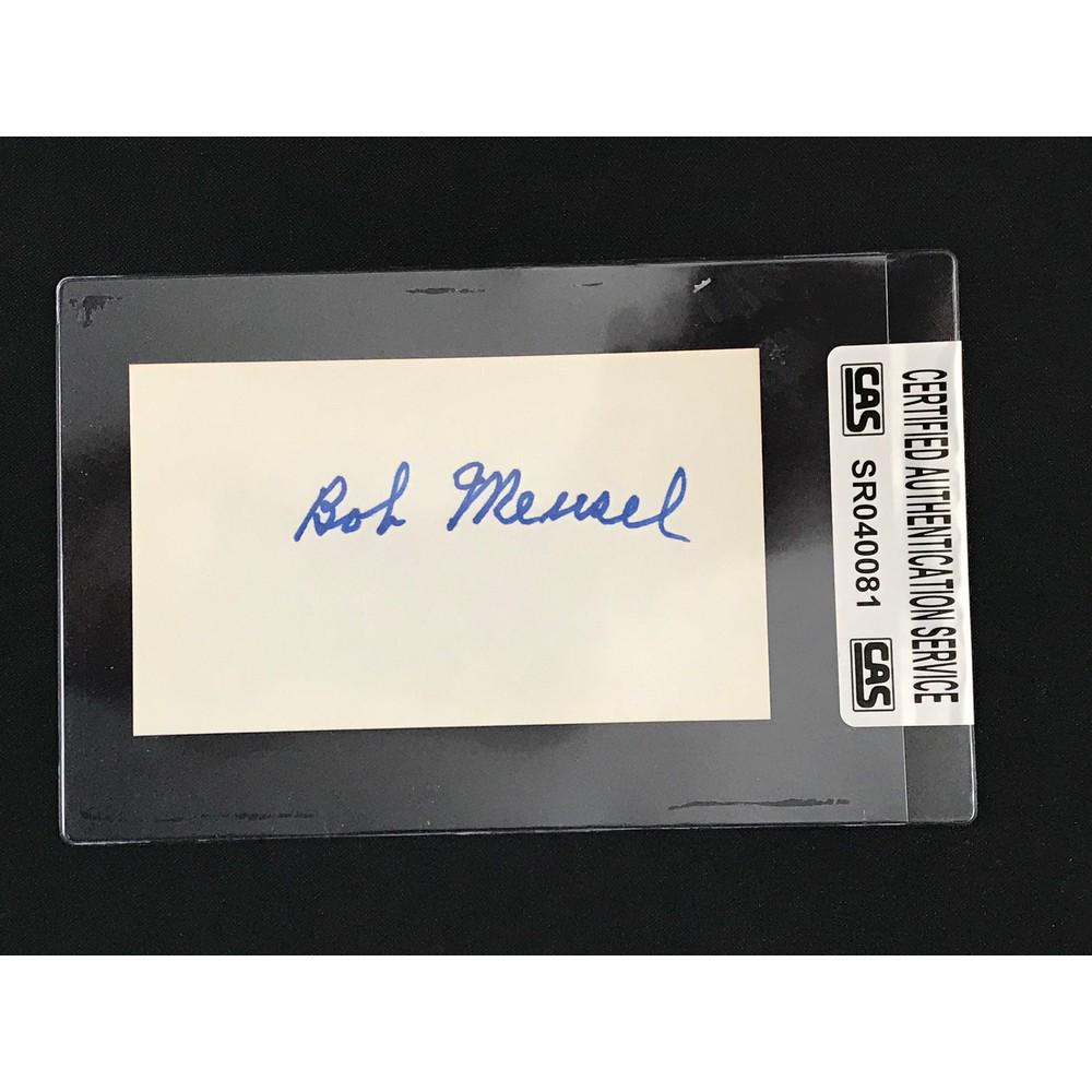 Bob Meusel Signed Index Card Cas Coa (1 of 2)