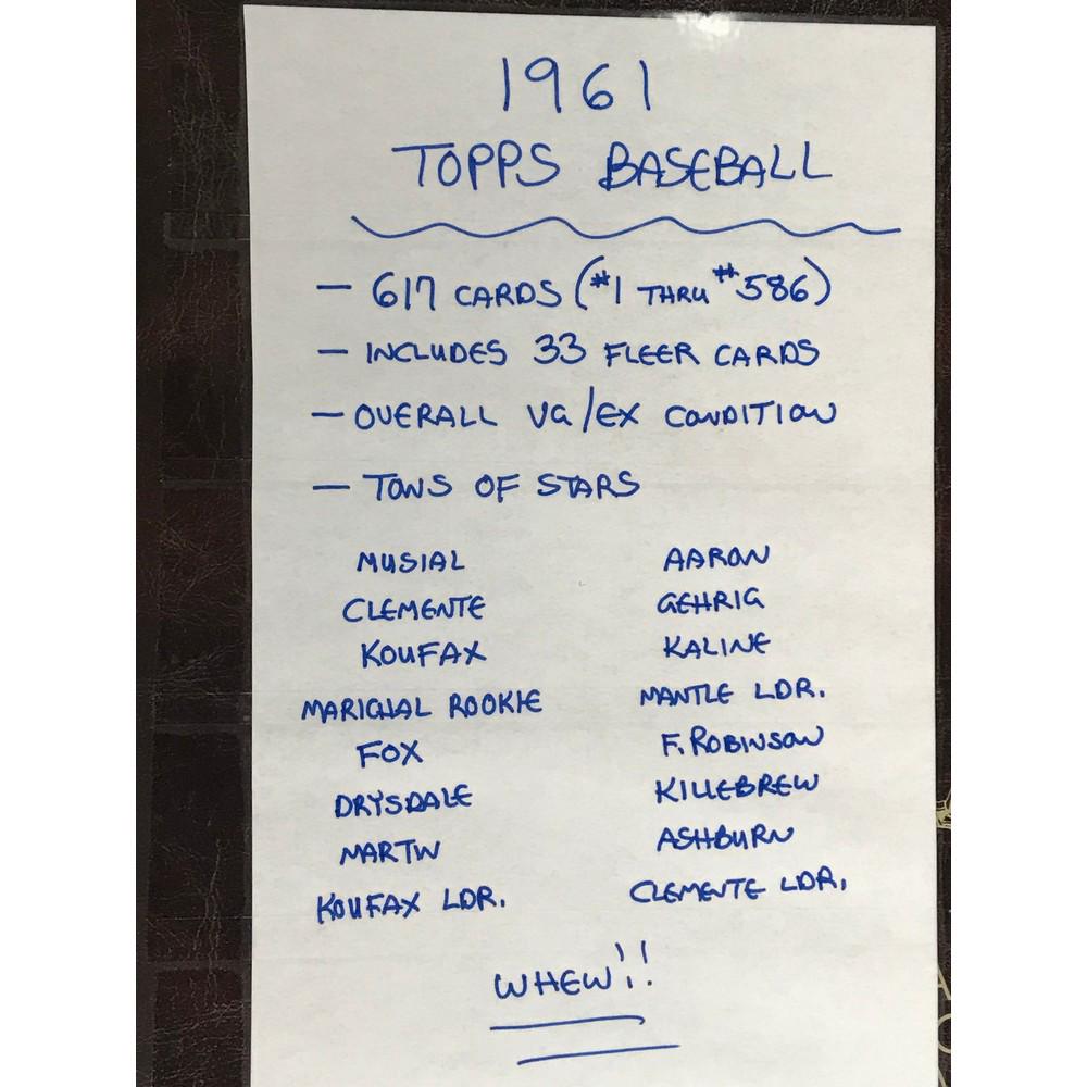 617 1961 Topps Baseball Cards (1 of 7)