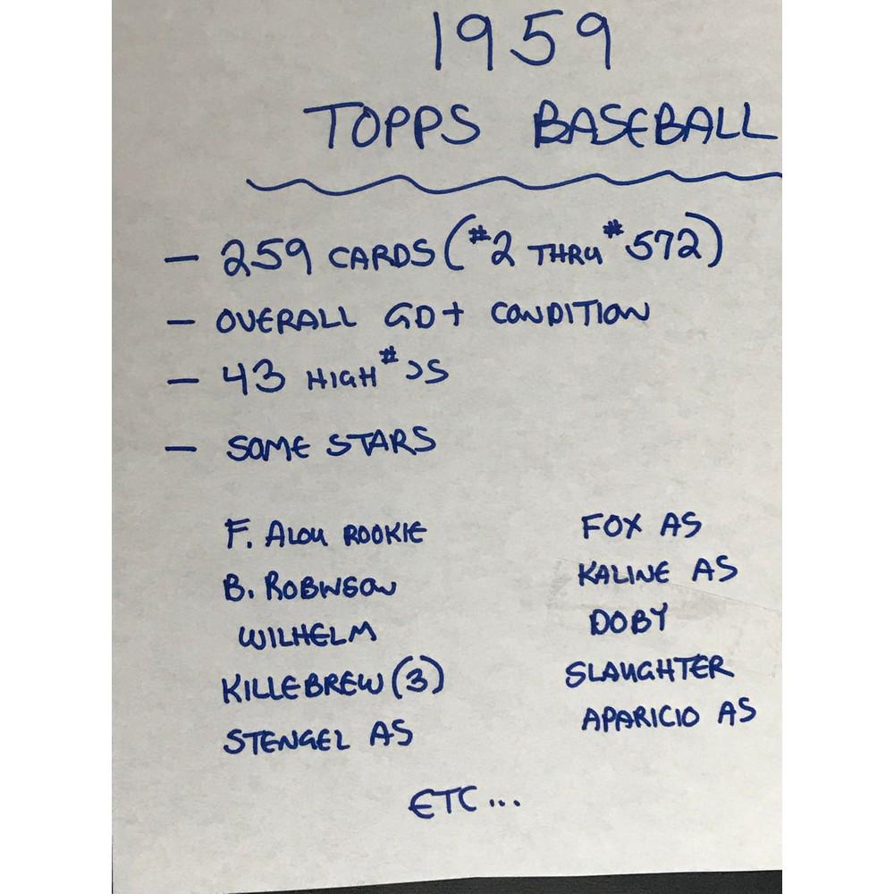 259 1959 Topps Baseball Cards (1 of 7)