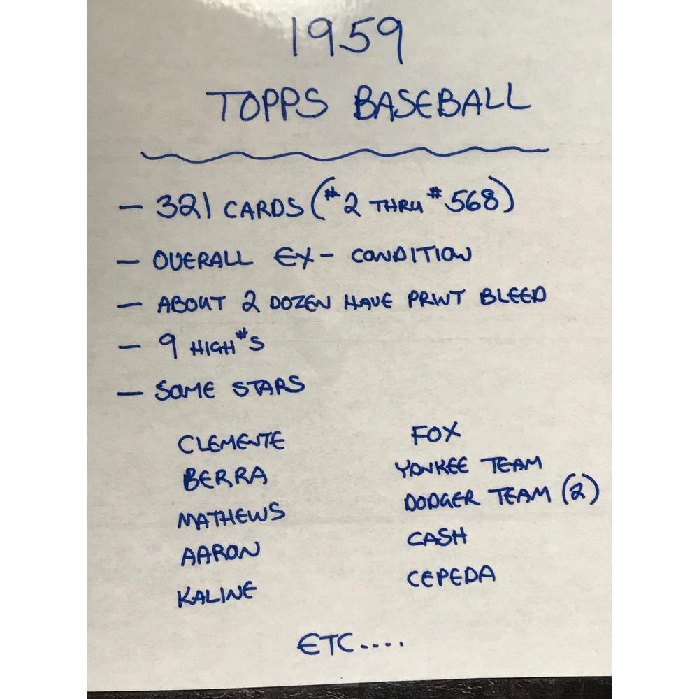 321 1959 Topps Baseball Cards With Stars (1 of 7)