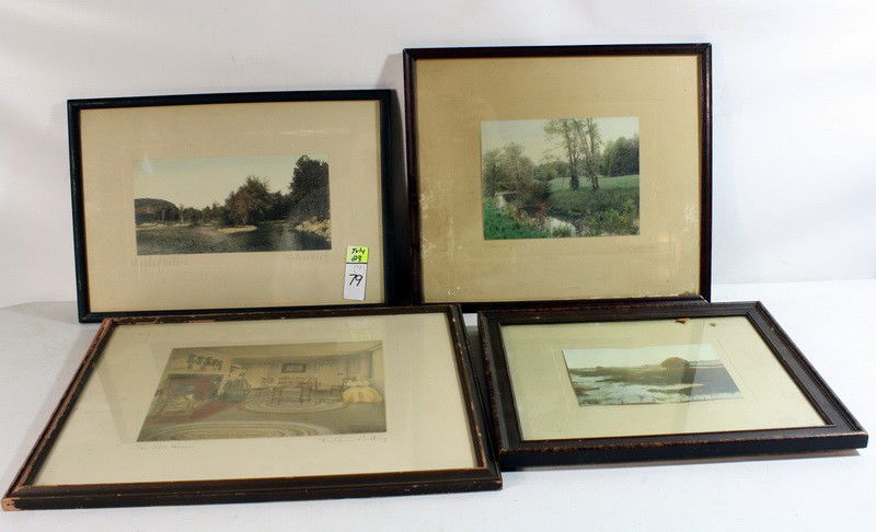 Print lot with Wallace Nutting, Bicknell 4 pc. Lot: Print lot with Wallace Nutting, Bicknell 4 pc. Lot