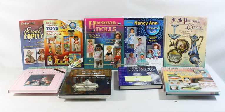 12 Books to include Prussia, depression glass, por: 12 Books to include Prussia, depression glass, porcelain and more