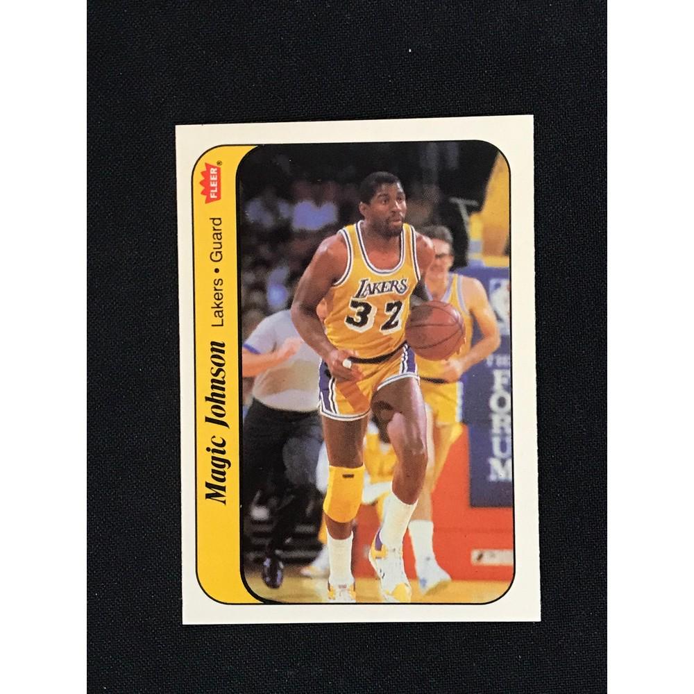 1986 Fleer Magic Johnson Sticker Nm-mint (1 of 2)
