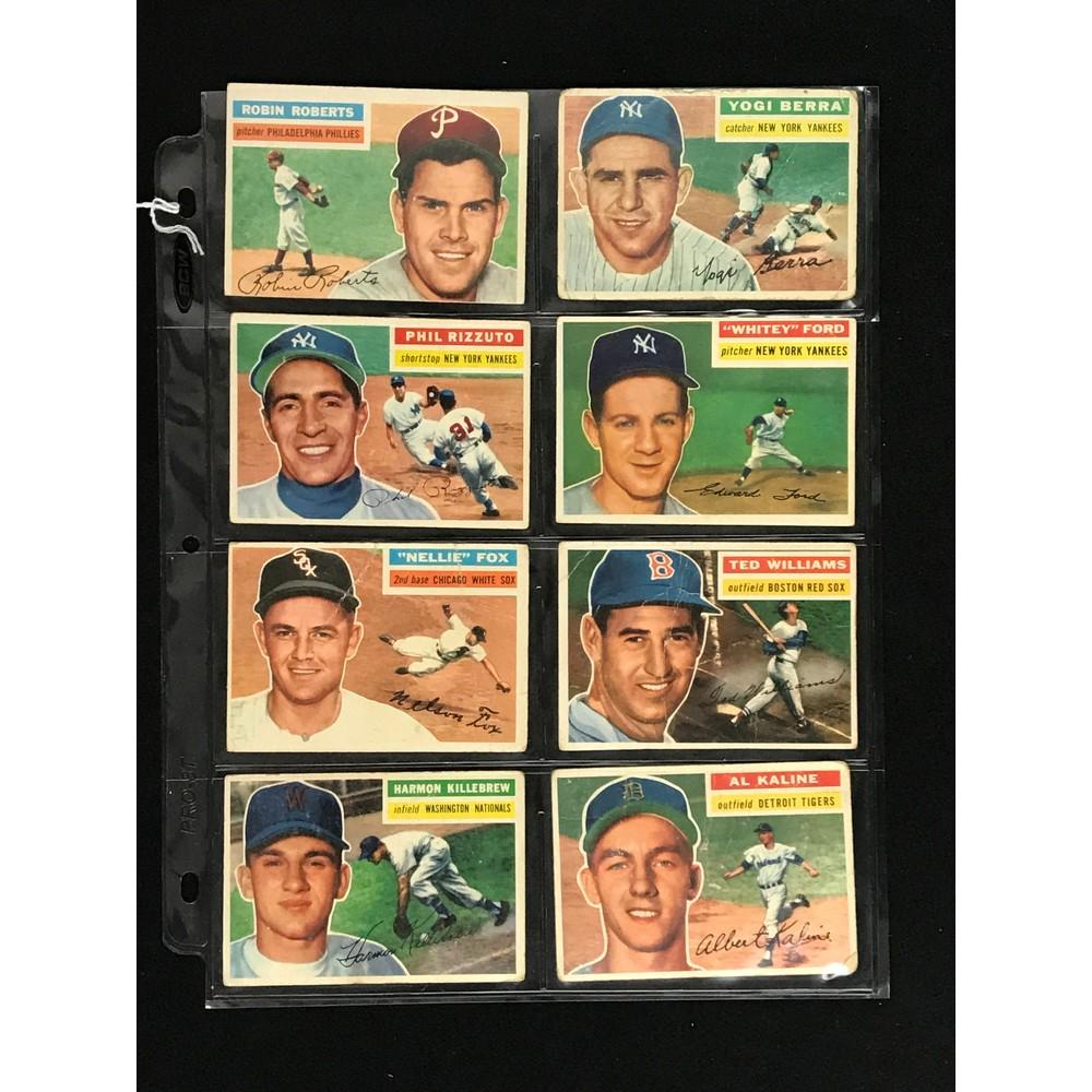 8 1956 Topps Baseball Hall Of Famers (1 of 2)