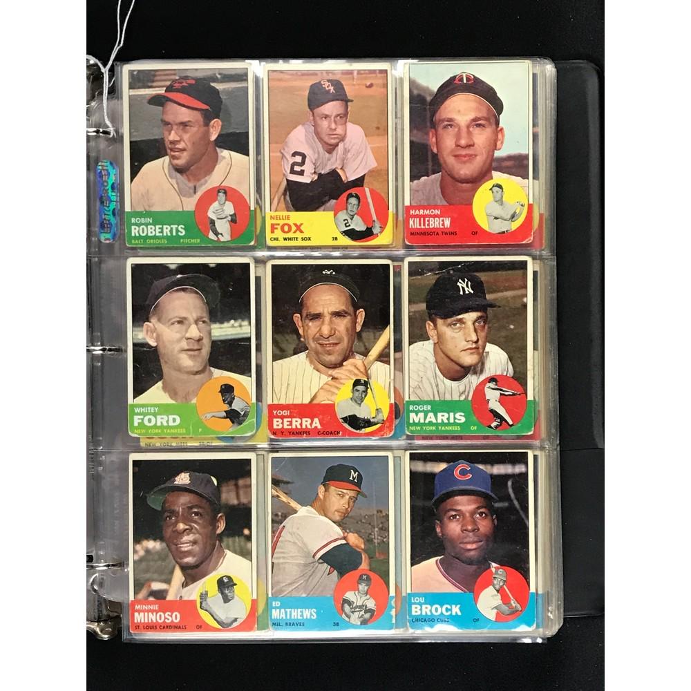 Over 500 1963 Topps Baseball Cards With Hof (1 of 6)