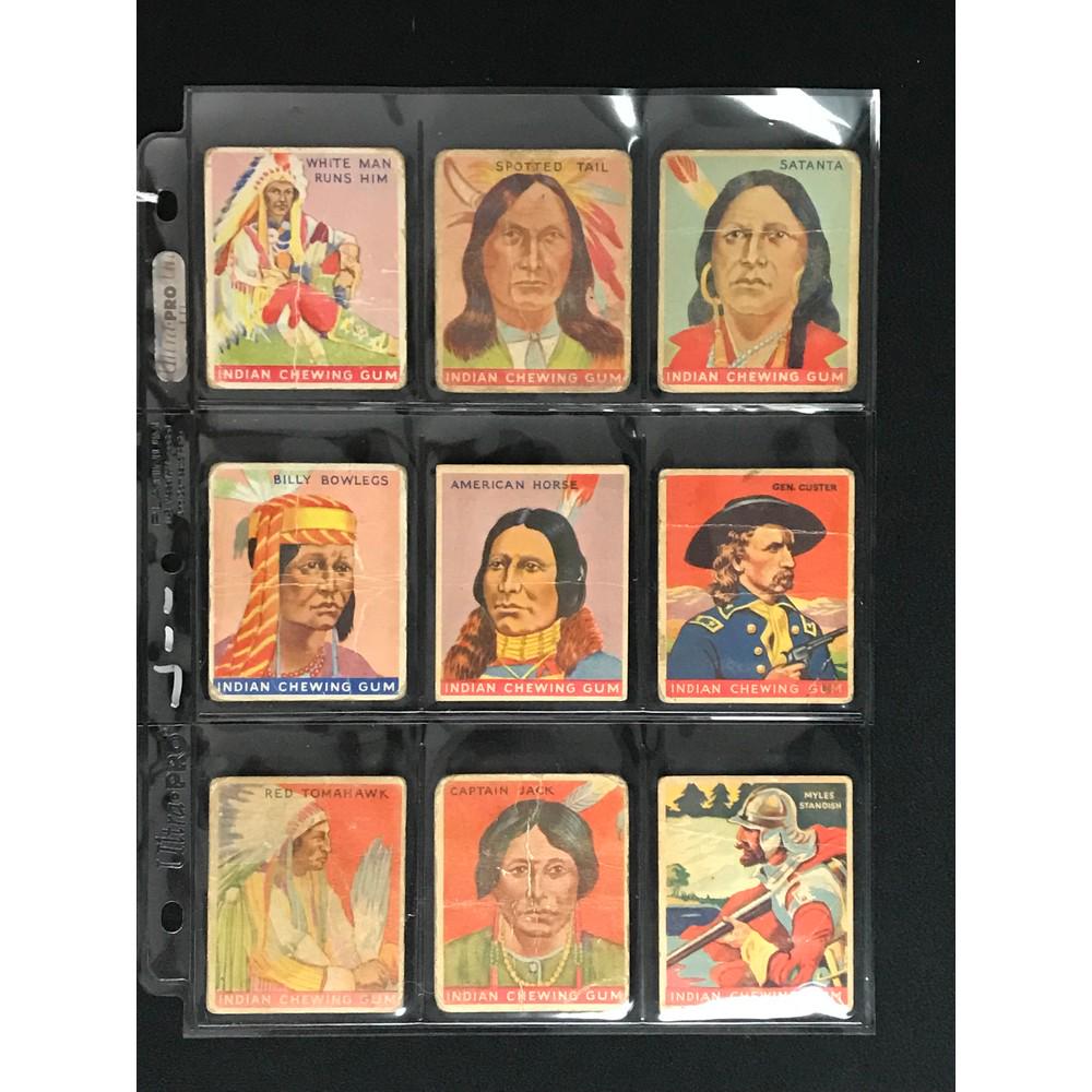 9 1933 Goudey Indian Gum Cards: 9 1933 Goudey Indian Gum Cards