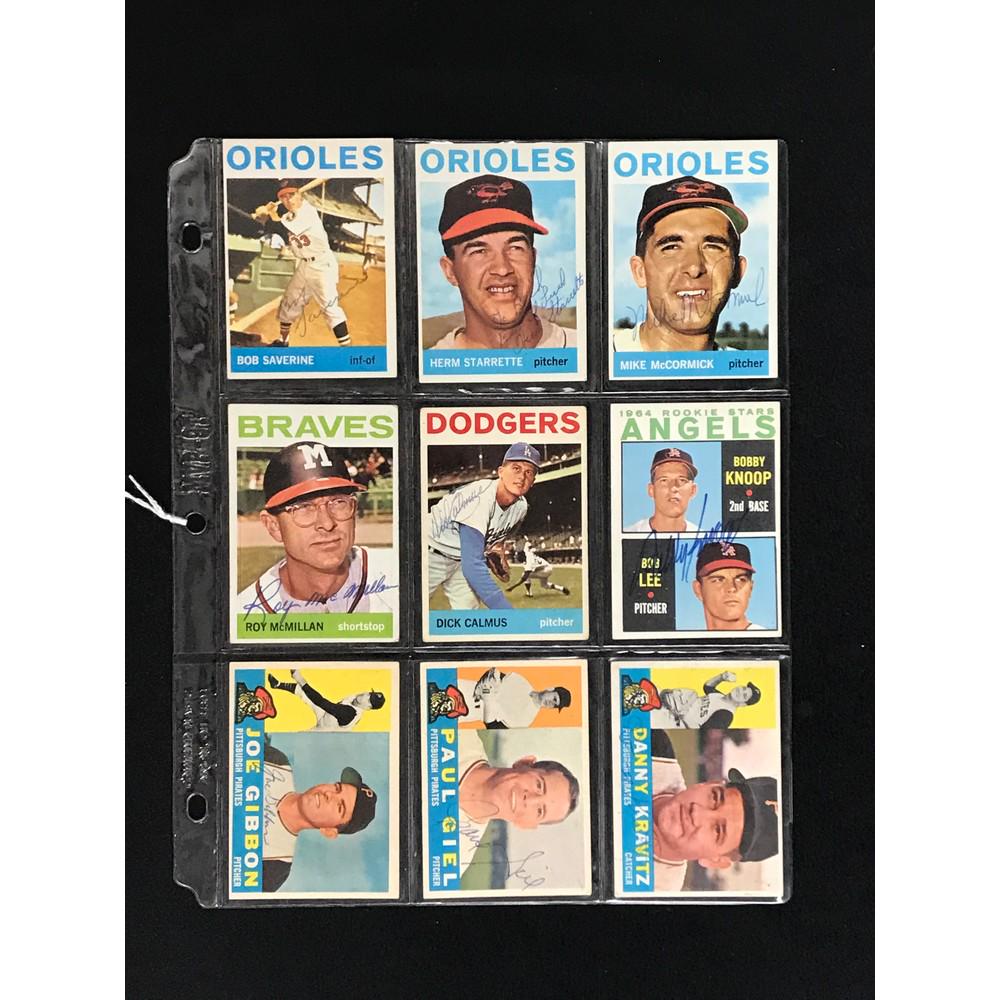 9 1960-64 Signed Baseball Cards (1 of 2)