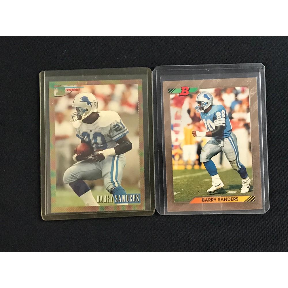 Two Vintage Barry Sanders Cards (1 of 2)