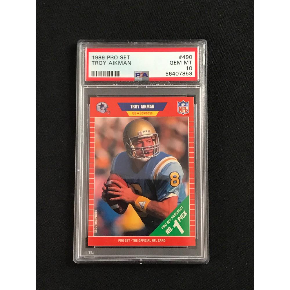 1989 Pro Set Troy Aikman Rookie Psa 10 (1 of 2)