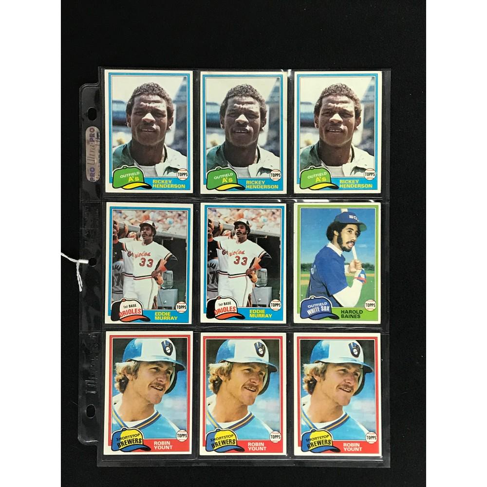 9 1981 Topps Baseball Stars/hof (1 of 2)