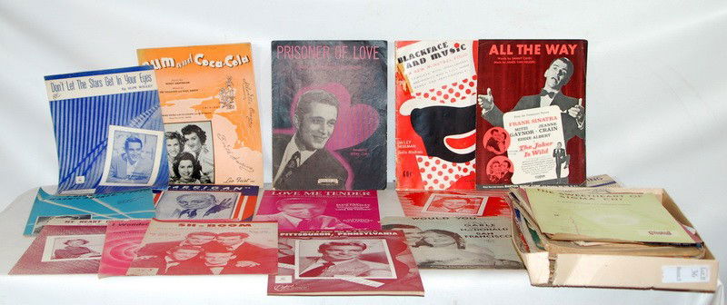 Lot of Sheet Music including: Elvis Presley, Frank: Lot of Sheet Music including: Elvis Presley, Frank Sinatra, Bing Crosby etc.