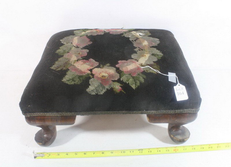 Needlepoint stool 18"x 16": Needlepoint stool 18"x 16"