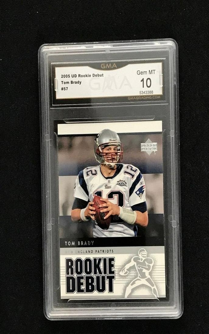 2005 Ud Rookie Debut Tom Brady Gma 10 (1 of 2)