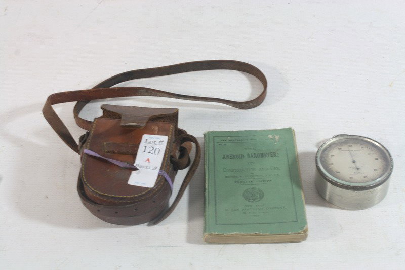 W & L.E. Gurley Tycos Aneroid Barometer with Case: W & L.E. Gurley Tycos Aneroid Barometer with Case and Instruction Booklet
