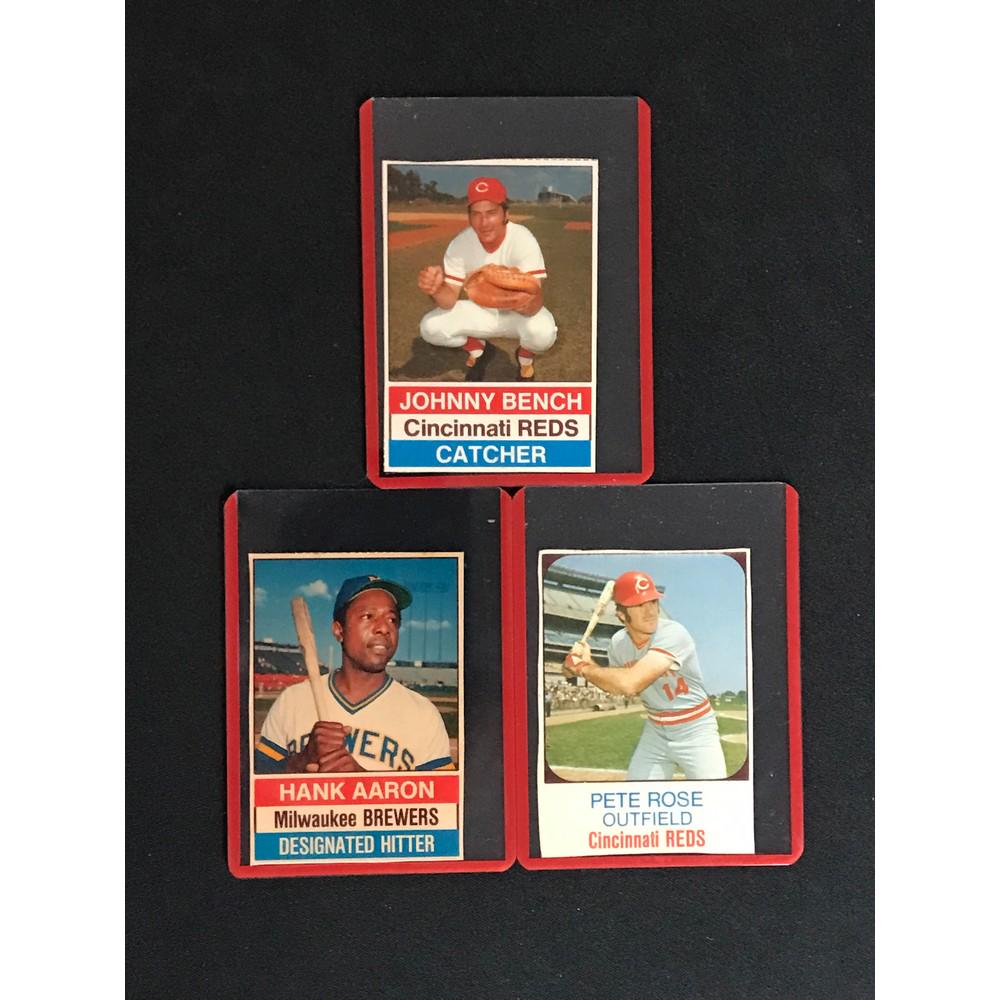 3 1970's Hostess Baseball Aaron/rose/bench: 3 1970's Hostess Baseball Aaron/rose/bench