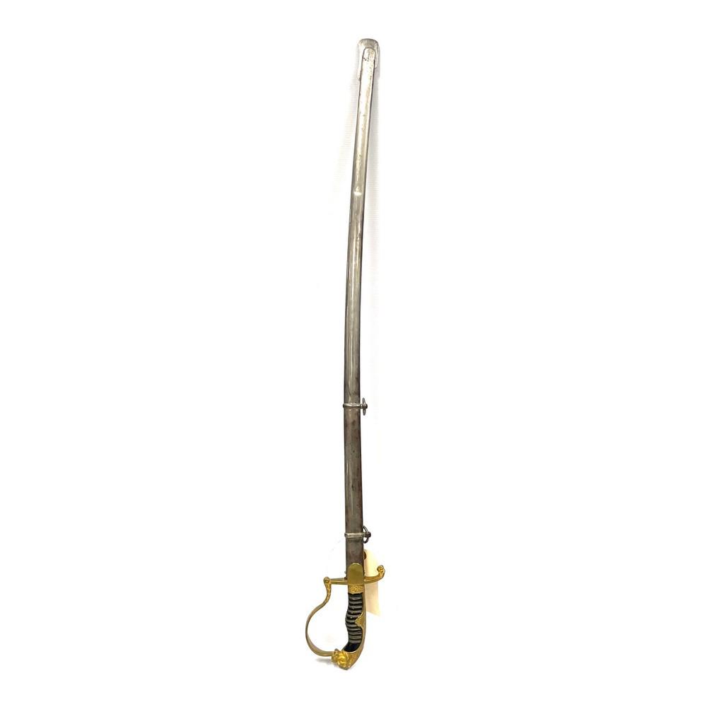 German Officers Dress Sword: German Army Officer Dress Sword With Scabbard. 31 In Polished Blade, Marked With "original Eickhorn Solingen" Proof, Some Wear And Scratches. Leather Washer Intact. Black Plastic Handle In Very Good C