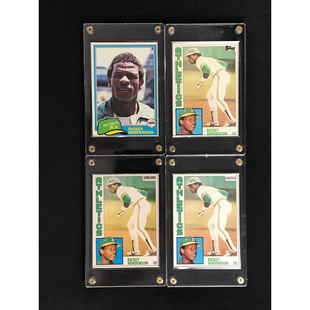 4 1981-83 Rickey Henderson Cards (1 of 2)