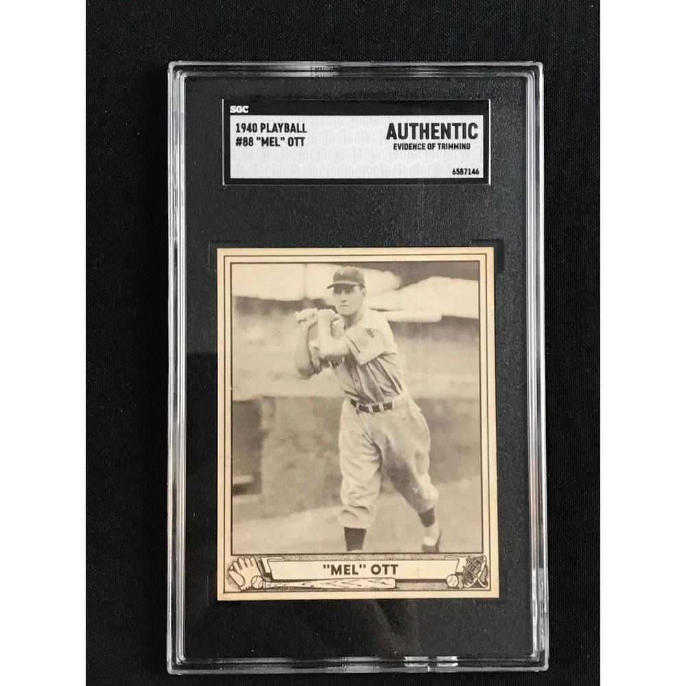 1940 Playball Mel Ott Sgc Authentic: Mint Appearance