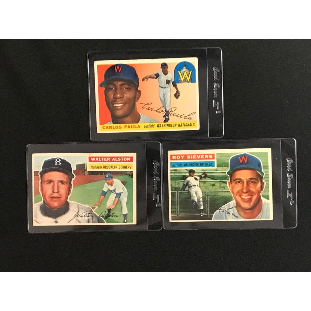 Three 1955/56 Topps Baseball Stars (1 of 2)