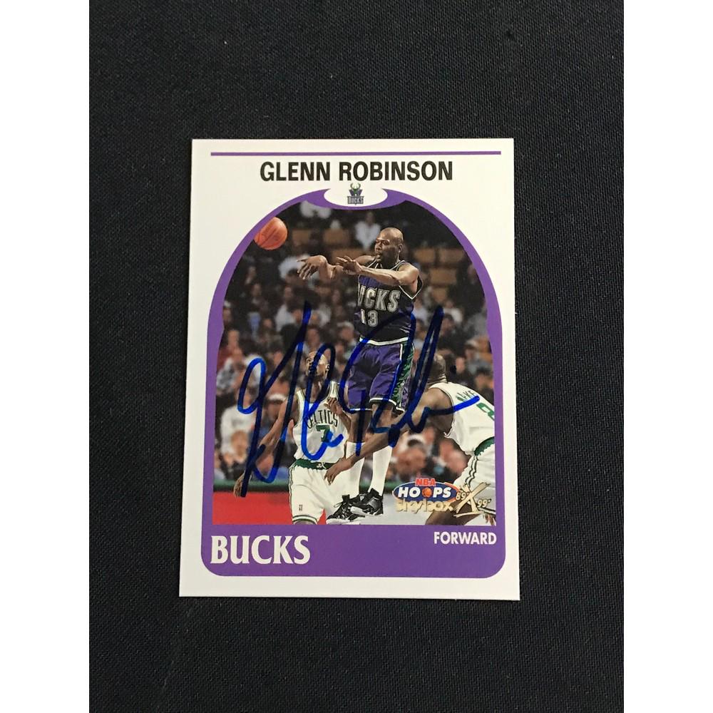 Glen Robinson Signed Hoops Card With Coa (1 of 2)