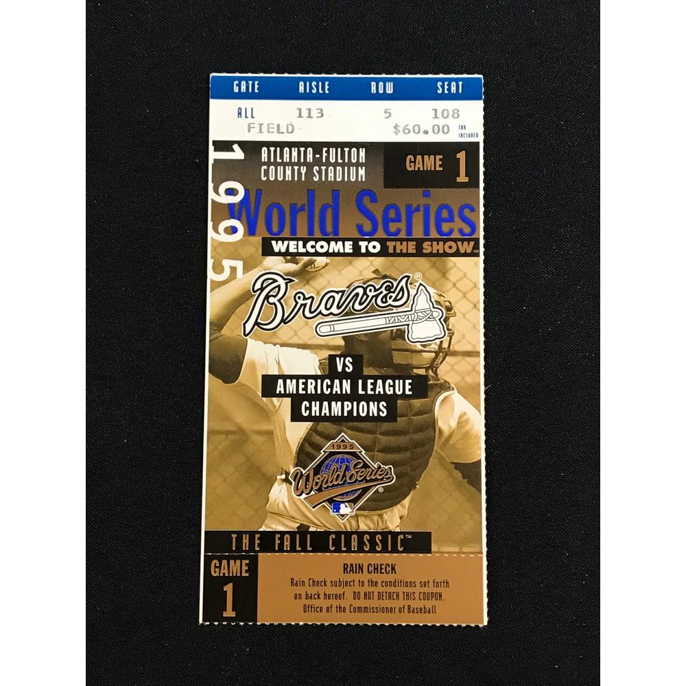 1995 World Series Baseball Ticket: 1995 World Series Baseball Ticket