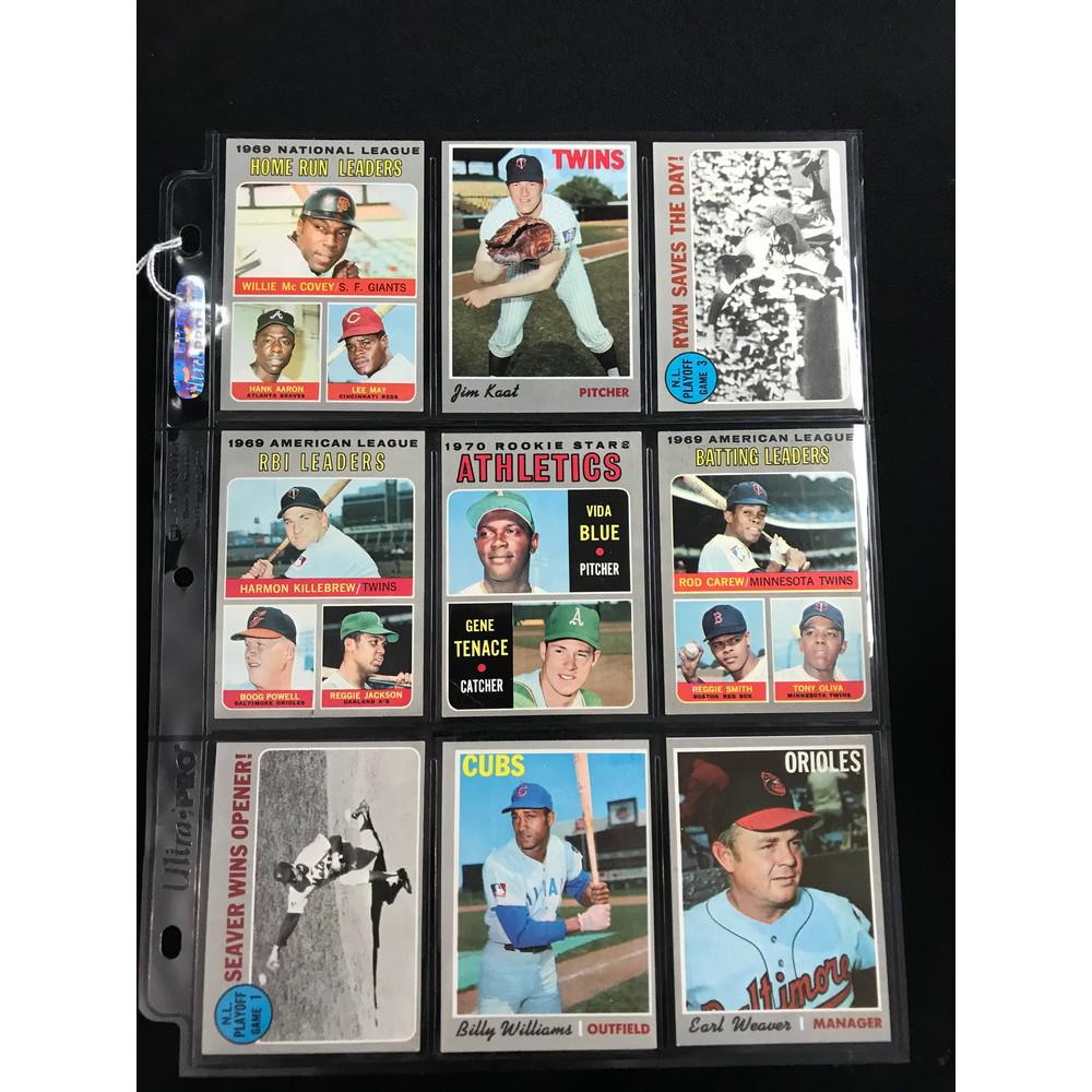 9 1970 Topps Baseball Stars (1 of 2)