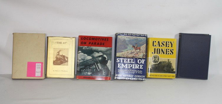 Lot of RR books to include "Steel of Empire" By Jo: Lot of RR books to include "Steel of Empire" By John Murray Gibbon with original maps intact, "Locomotives on Parade" by Edward Hungerford, "Casey Jones", "The 17" by Edward Washburn, Organization and
