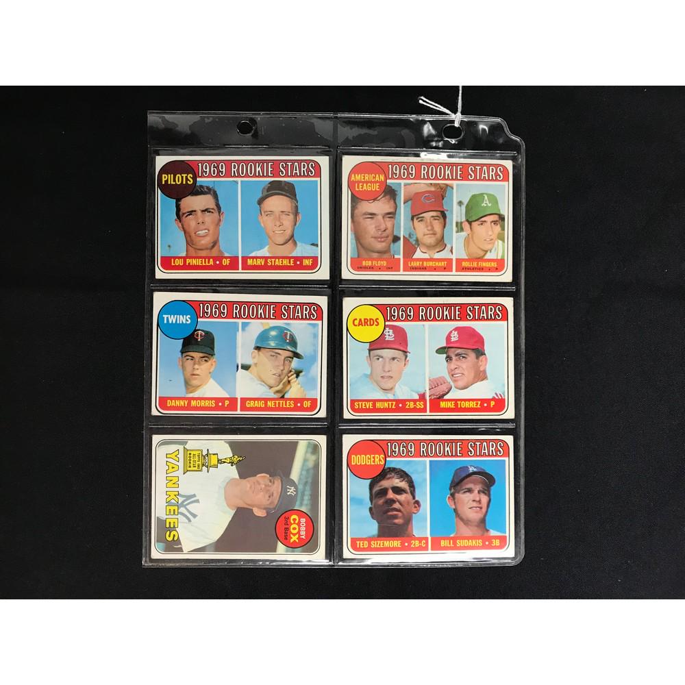 6 1969 Topps Baseball Rookie Cards (1 of 2)