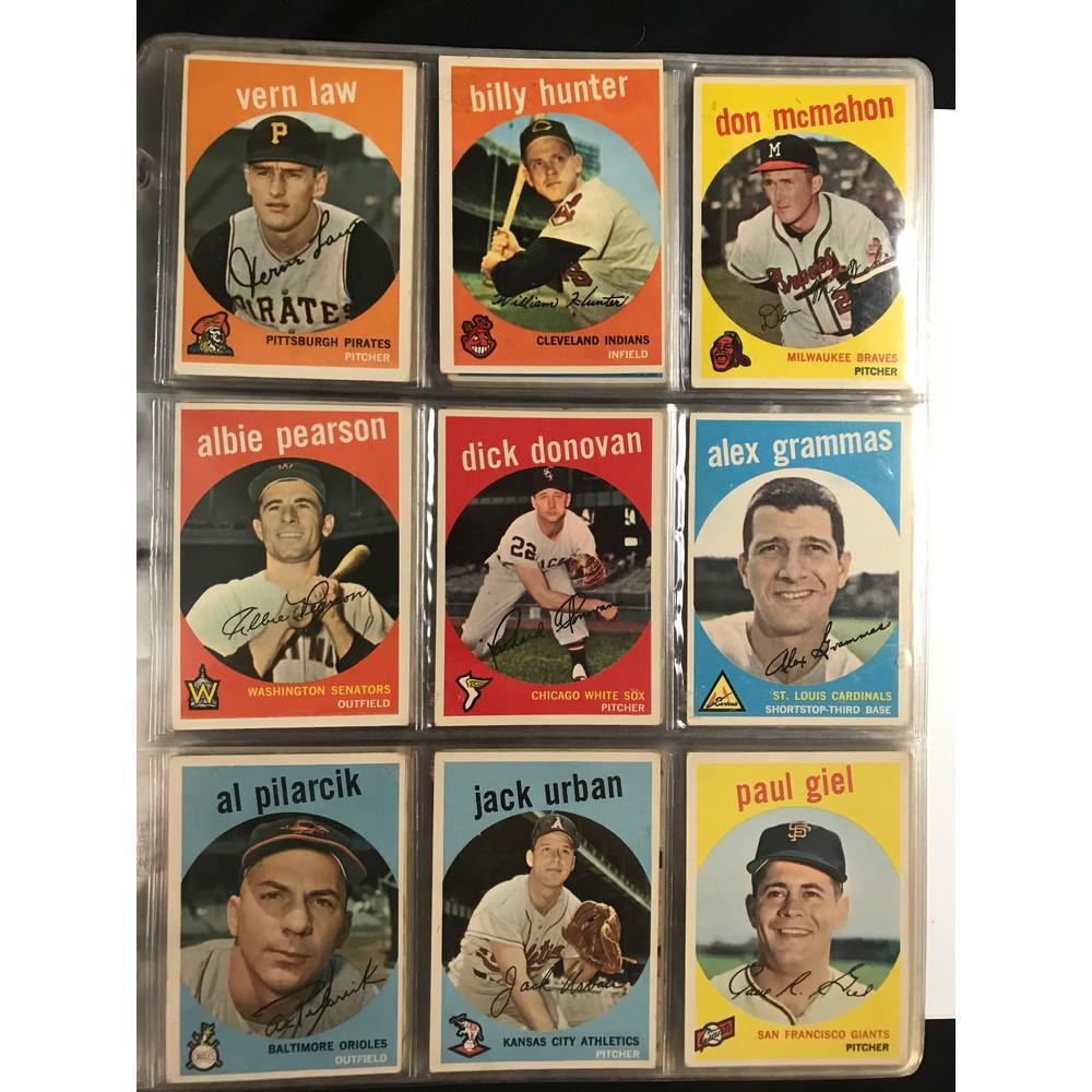 378 Different 1959 Topps Baseball Cards (1 of 6)