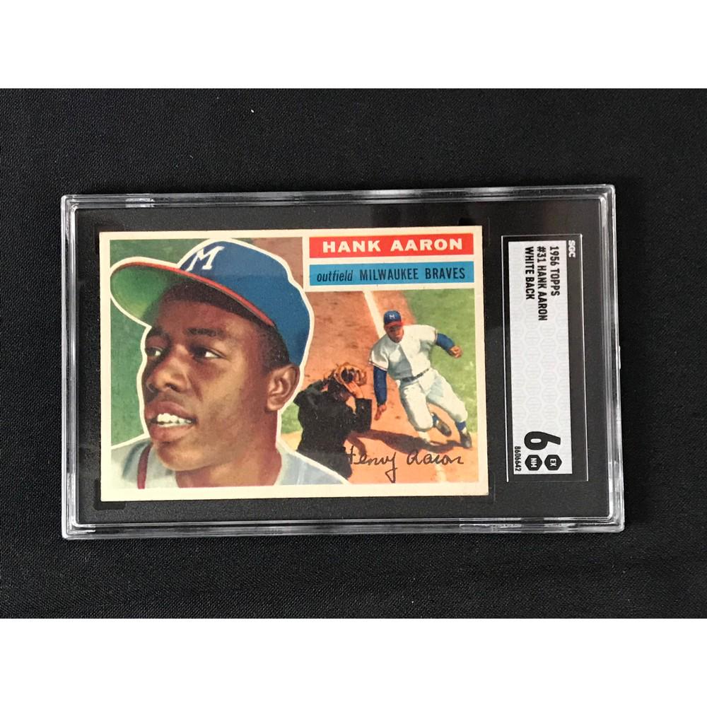 1956 Topps Hank Aaron White Back Sgc 6 (1 of 2)