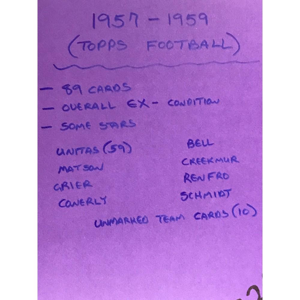89 1957-1959 Topps Football Cards: 89 1957-1959 Topps Football Cards