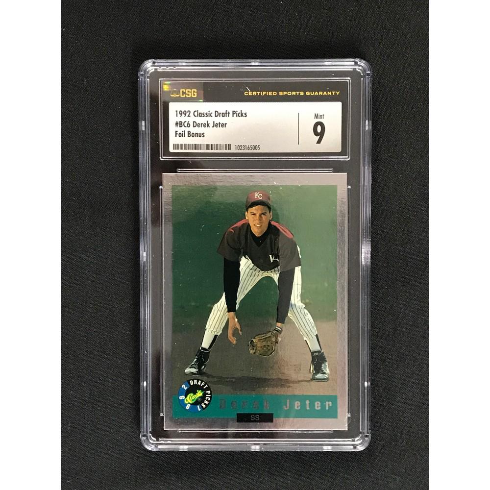 1992 Classic Draft Derek Jeter Rc Csg 9: 1992 Classic Draft Derek Jeter Rc Csg 9