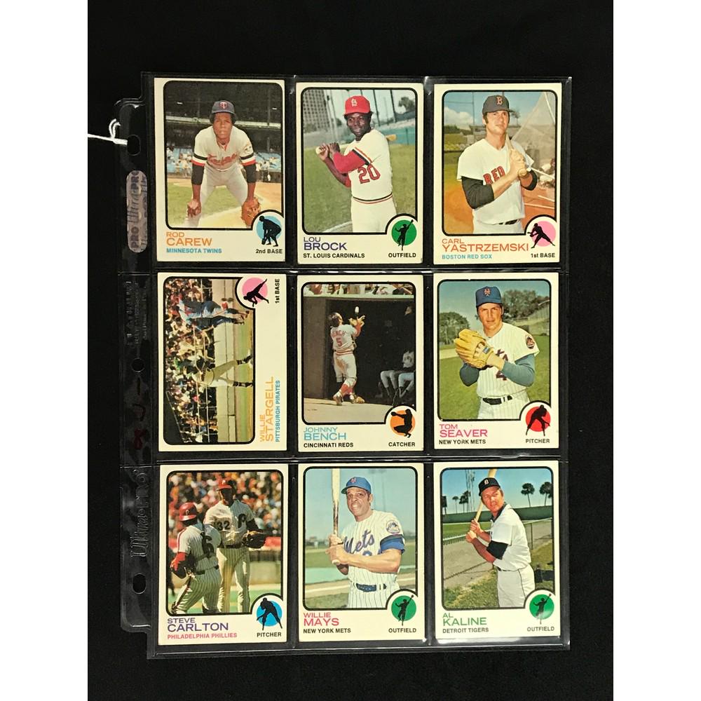 9 1973 Topps Baseball Hof Cards (1 of 2)