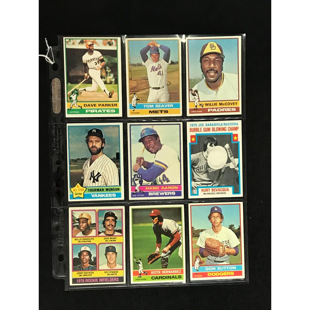 9 1976 Topps Baseball Hof Cards (1 of 2)