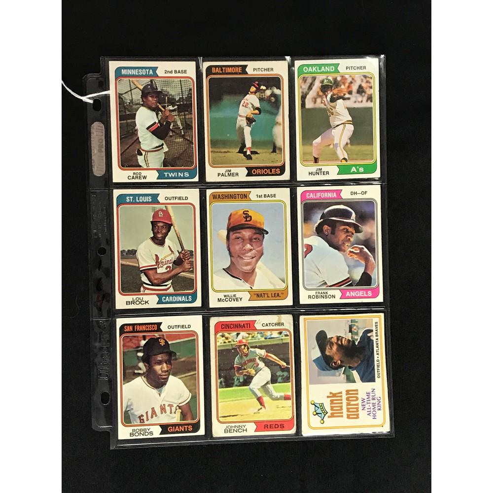 9 1974 Topps Baseball Stars/hof (1 of 2)