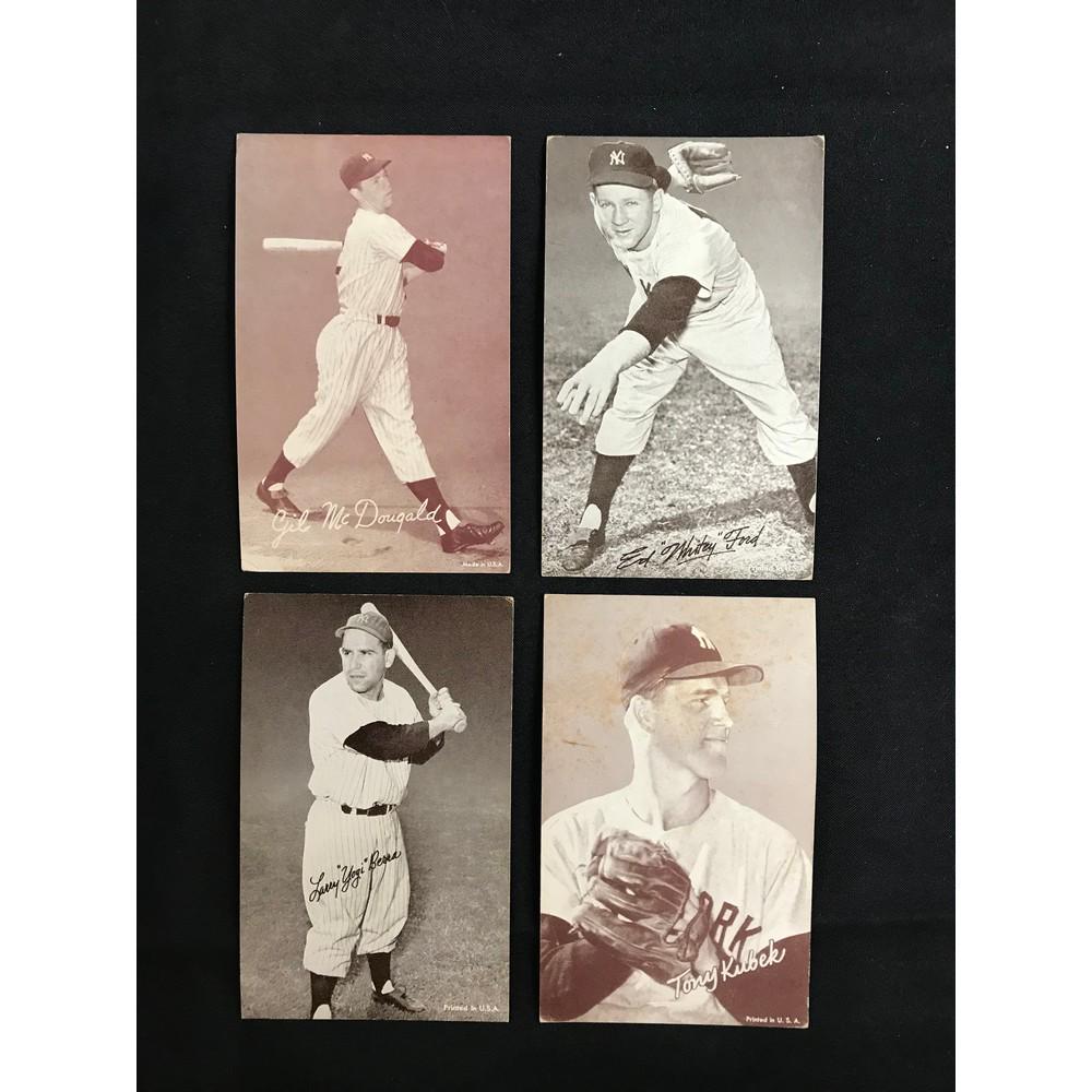 4 1947-66 Exhibits Ny Yankees Cards (1 of 2)