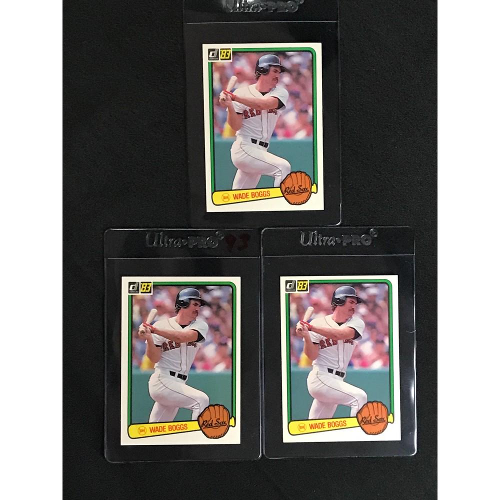 Three 1983 Donruss Wade Boggs Rookies: Three 1983 Donruss Wade Boggs Rookies