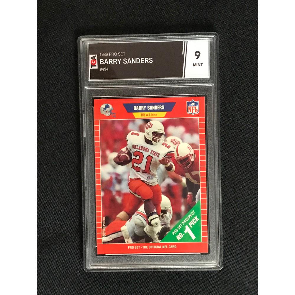 1990 Pro Set Barry Sanders Rc Tga 9: 1990 Pro Set Barry Sanders Rc Tga 9