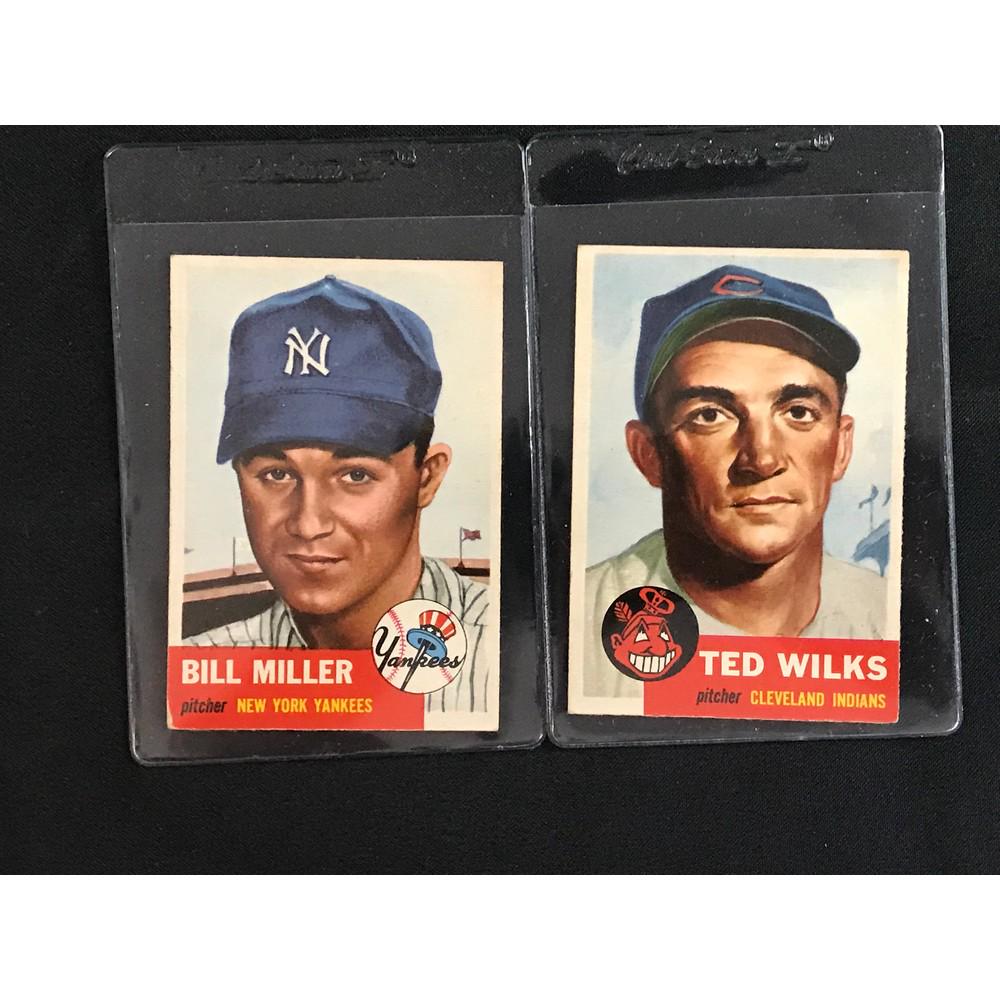 Two 1953 Topps  Short Prints Baseball Cards (1 of 2)