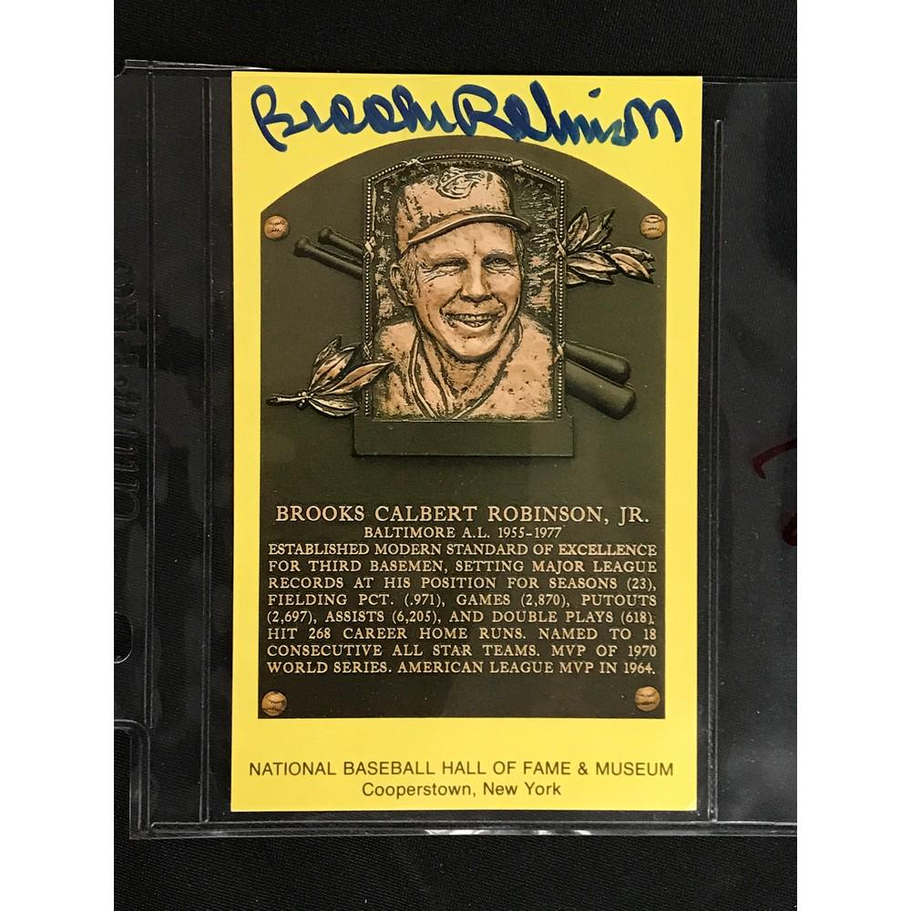 Brooks Robinson Signed Hof Plaque Card (1 of 2)