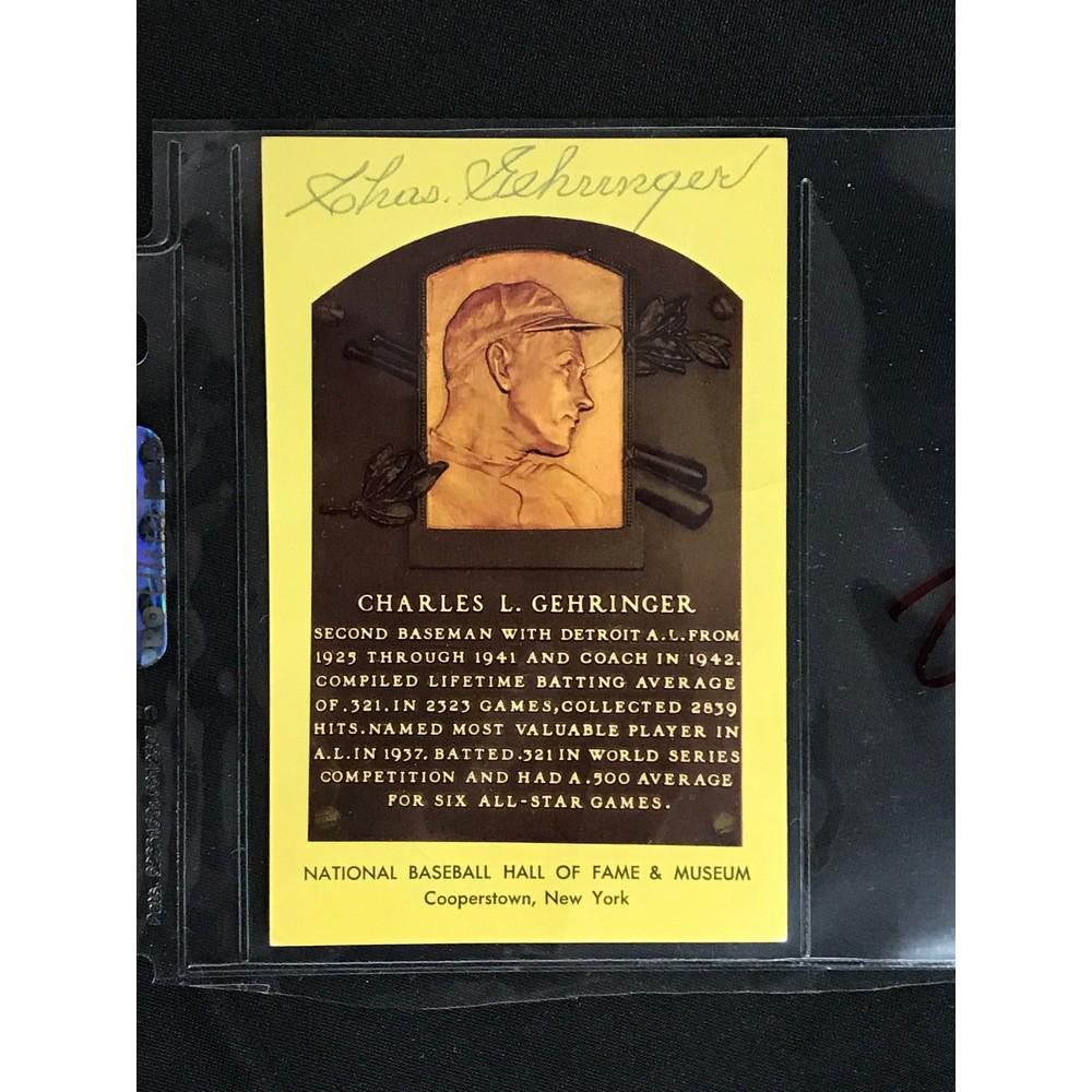 Charlie Gehringer Signed Hof Plaque Card (1 of 2)