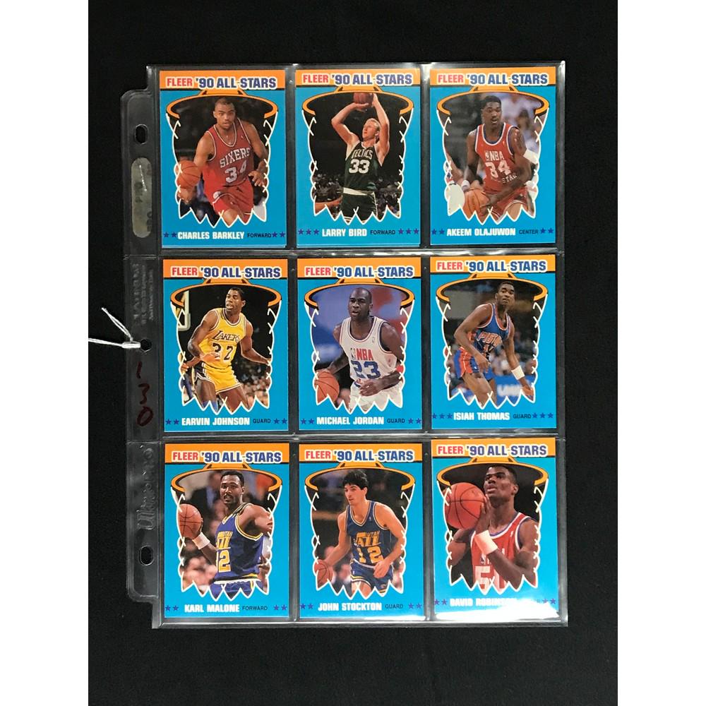 1989-90 Fleer Basketball Sticker Card Set (1 of 4)