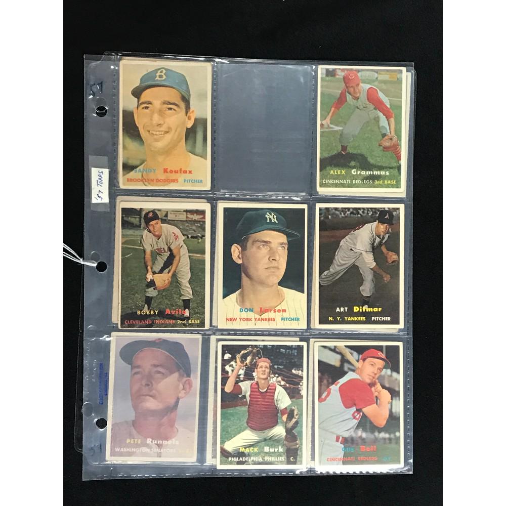 16 1957 Topps Baseball Cards With Hof (1 of 4)